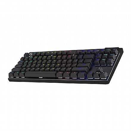 Teclado - Teclado Mecânico Gamer Logitech G Pro X - Bluetooth e USB LightSpeed - TKL - RGB - Switch GX Tactile - Preto - 920-012127