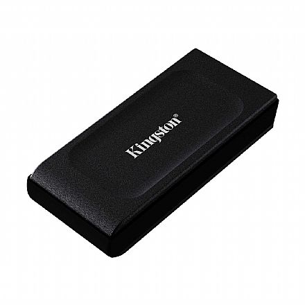 SSD - SSD Externo 2TB Kingston XS1000 - Portátil - USB 3.2 - 1050MB/s - Preto - SXS1000/2000G