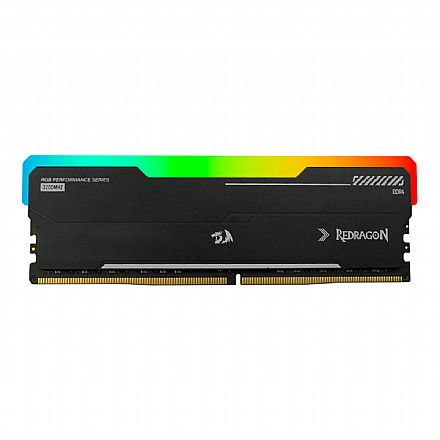 Memória para Desktop - Memória 32GB DDR4 3200MHz Redragon Magma - RGB - CL18 - Preto - GM-803