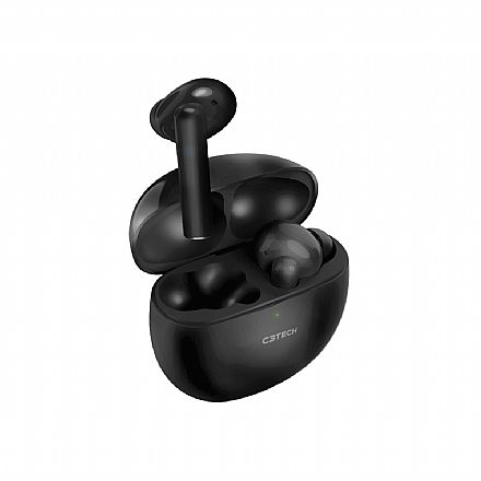 Fone de Ouvido - Fone de Ouvido Bluetooth Earbud C3Tech - Case Carregador - Microfone - Preto - EP-TWS-60BK