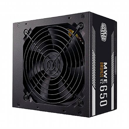 Fonte - Fonte 650W Cooler Master MWE 650 Bronze V2 - PFC Ativo - Eficiência 85% - 80 PLUS® Bronze - MPE-6501-ACAAW-BBR