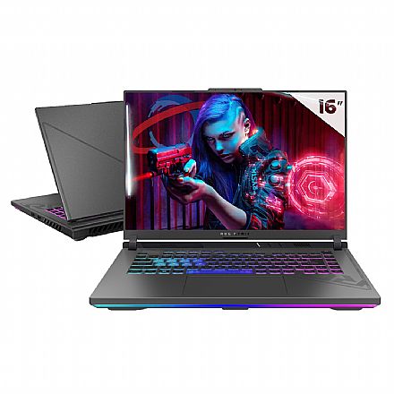 Notebook - Notebook Asus ROG Strix G614JU-N3367 Gaming - Intel i7 13650HX, 64GB, SSD 2TB, GeForce RTX 4050, Tela 16" WUXGA 165Hz, Linux - Eclipse Gray