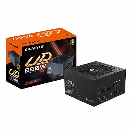 Fonte - Fonte 850W Gigabyte UD - Modular - Eficiência 90% - 80 PLUS® Gold - GP-UD850GM