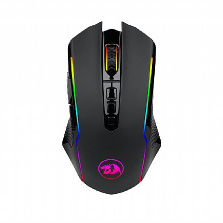 Mouse - Mouse Gamer Sem Fio Redragon Ranger Lite - RGB - 8.000dpi - 9 Botões - USB-C ou 2.4GHz - M910-KS