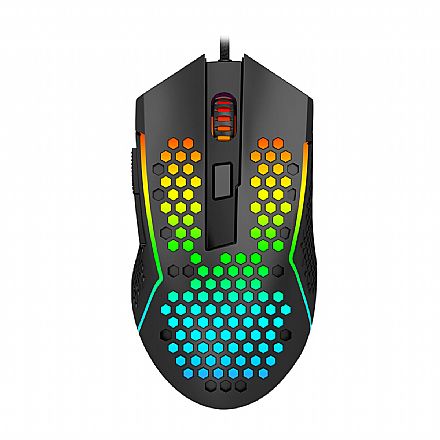 Mouse - Mouse Gamer Redragon Reaping - 12400dpi - 6 Botões Programáveis - Iluminação RGB - Preto - M987-K