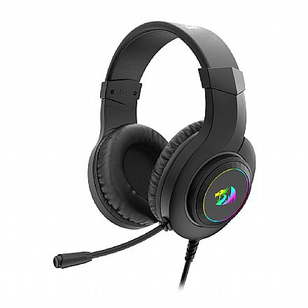 Fone de Ouvido - Headset Gamer Redragon Hylas H371 - RGB - Surround 7.1 - Drivers 50mm - USB - Preto