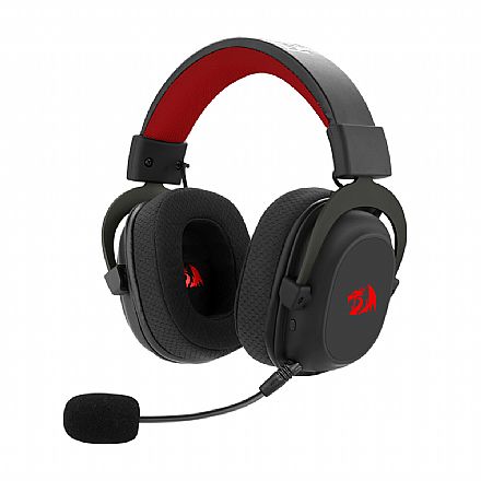 Fone de Ouvido - Headset Gamer Sem Fio Redragon Zeus Pro - 7.1 Surround - Drivers 53mm - Bluetooth ou 2.4GHz - Preto - H510-PRO