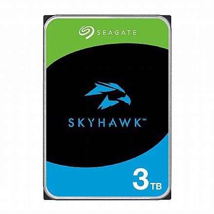 HD (Disco Rígido) - HD 3TB SATA - 256MB Cache - Seagate SkyHawk Surveillance - ST3000VX015 - Ideal para Vigilância