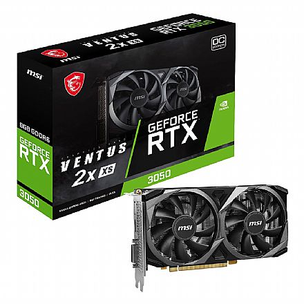 Placa de Vídeo - GeForce RTX 3050 8GB GDDR6 128bits - MSI Ventus 2X XS OC - 912-V809-4266