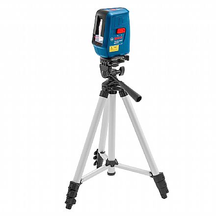 Ferramenta - Nivelador a Laser de Chão Bosch Nivelox GLL 3X Profissional - Com tripé - Linha frontal e lateral - Alcance de 15 metros - Azul - 0601.063.XG0