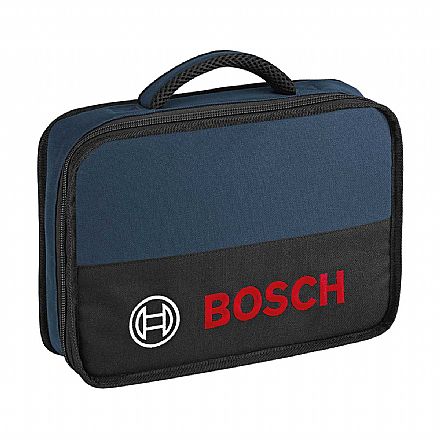 Ferramenta - Bolsa para Transporte de Ferramentas Bosch Softcase - Compacta - Até 3,5Kg - Preta e Azul - 1600.A00.3BG