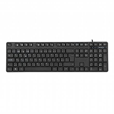 Teclado - Teclado USB Multimidia Targus AKB30 - ABNT2 - Preto