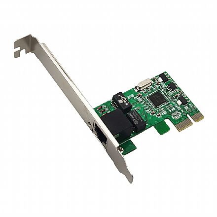 Placas e Adaptadores de rede - Placa de Rede PCI Express F3 JC-PCI-EX - 10/100/1000Mbps - Gigabit - Acompanha Espelho Low Profile