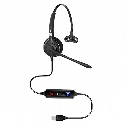 Fone de Ouvido - Headset Top Use FP-350 - Controle de Volume - Microfone Flexível - USB - Preto