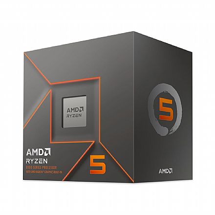 Processador AMD - AMD Ryzen 5 8500G - 6 Núcleos - 12 Threads - 3.5GHz (Turbo 5.0 GHz) - Cache 22MB - AM5 - TDP 65W - 100-100000931BOX