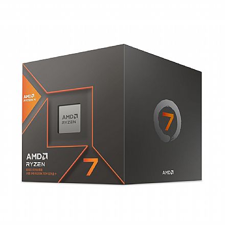 Processador AMD - AMD Ryzen 7 8700G - 8 Núcleos - 16 Threads - 4.2GHz (Turbo 5.1 GHz) - Cache 24MB - AM5 - TDP 65W - 100-100001236BOX