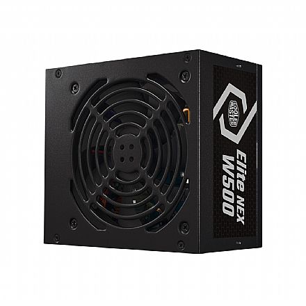 Fonte - Fonte 500W Cooler Master Elite Nex - PFC Ativo - Eficiência 80% - 80 PLUS® White - MPW-5001-ACAW-BB1