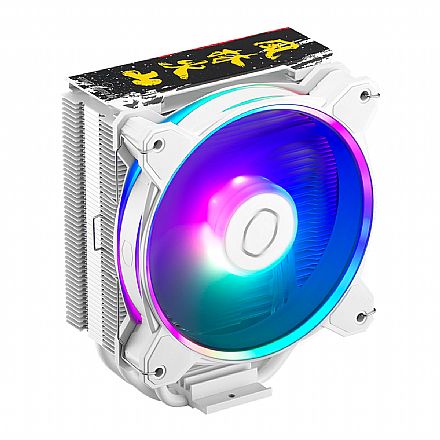 Cooler CPU - Cooler Master Hyper 212 Halo Street Fighter 6 Ryu (AMD/Intel) - ARGB - Branco - RR-S4WW-20PA-RY