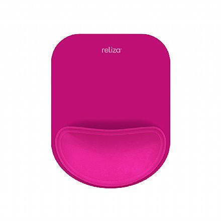 Mouse pad - Mousepad Ergônomico Reliza Compact - Base Antiderrapante - Apoio de Pulso - Magenta - 010855