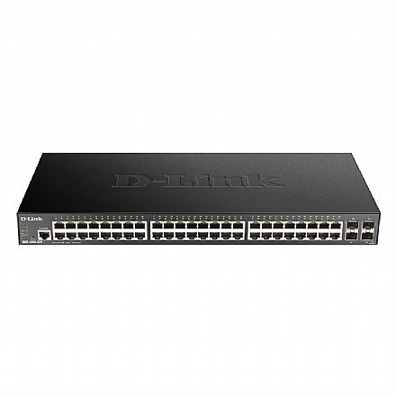 Rede Switch - Switch 52 Portas D-Link DGS-1250-52X - Gerenciável - 48 Portas Gigabit - 4 Portas SFP+ 10G