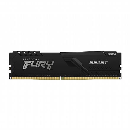 Memória para Desktop - Memória 16GB DDR4 3200MHz Kingston Fury Beast - CL16 - KF432C16BB1/16