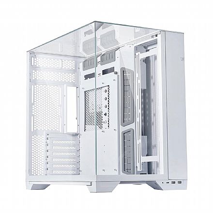 Gabinete - Gabinete Gamer Aquário Lian Li O11 Vision - Lateral, Topo e Frontal em Vidro Temperado - USB-C - USB 3.0 - E-ATX - Branco - 011VW