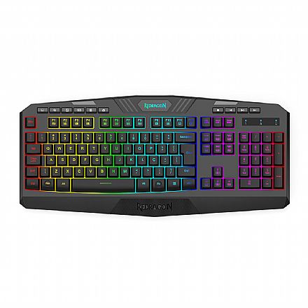 Teclado - Teclado sem Fio Redragon Harpe Gamer - ABNT2 - USB-C ou 2.4GHz - RGB - K503-KS