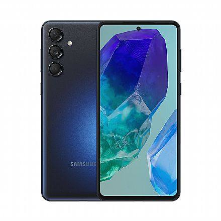 Smartphone - Smartphone Samsung Galaxy M55 - Tela 6.7" FHD+, 256GB, 8GB RAM, Dual Chip 5G, Câmera Tripla 50MP + Selfie 50MP, Octa Core - Azul - SM-M556BZKMZTO