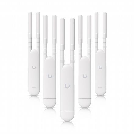 Roteador, Repetidor & Acess Point - Ponto de Acesso Ubiquiti UniFi AC Mesh UAP-AC-M-5 - Wi-Fi 5 - Gigabit - Interno ou Externo - Pacote com 5