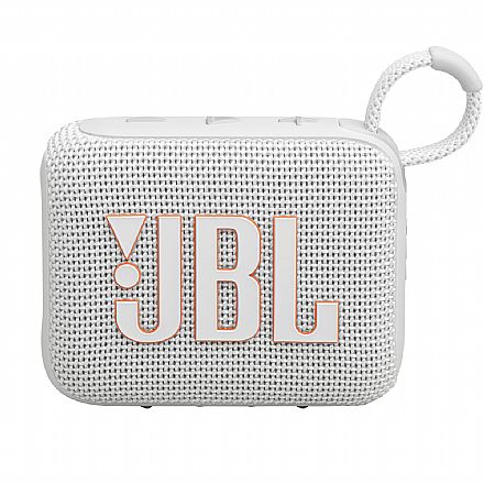 Caixa de Som - Caixa de Som Portátil JBL Go 4 - Bluetooth 5.3 - IP67 À Prova Dágua - 4,2W RMS - Branco - JBLGO4WHT