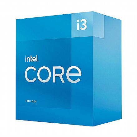 Processador Intel - Intel® Core i3 10105 - LGA 1200 - 3.7GHz (Turbo 4.4GHz) - Cache 6MB - 10ª Geração - BX8070110105