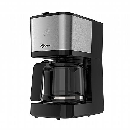 Eletroportáteis - Cafeteira Oster Inox OCAF600 - 750W - 32 Cafezinhos - Jarra de Vidro 1,2 litros - 127V - OCAF600-127