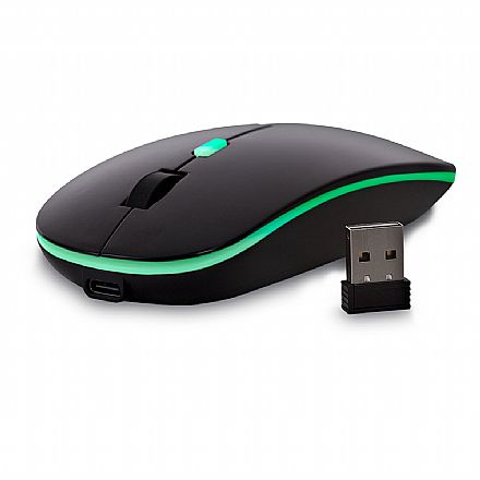 Mouse - Mouse sem Fio Maxprint Croma PTO - 1600dpi - Preto - 60000150