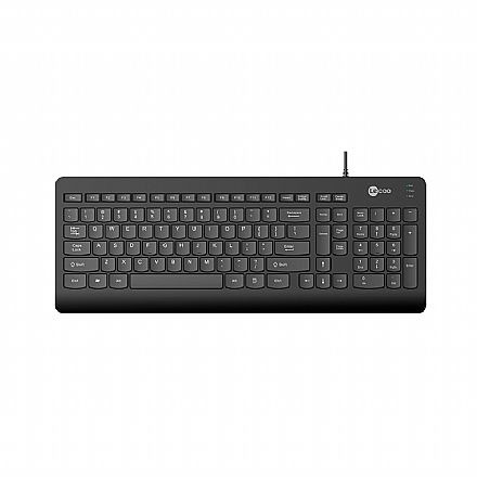 Teclado - Teclado USB Lecoo KB103 - ABNT2 - Teclas de Perfil Baixo - Preto