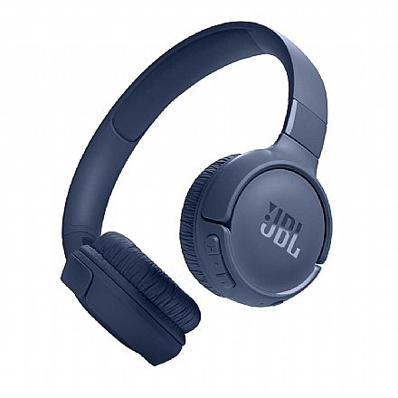 Fone de Ouvido - Fone de Ouvido Bluetooth JBL Tune T520 BT - Dobrável - Pure Bass - com Microfone - Azul - JBLT520BTBLU