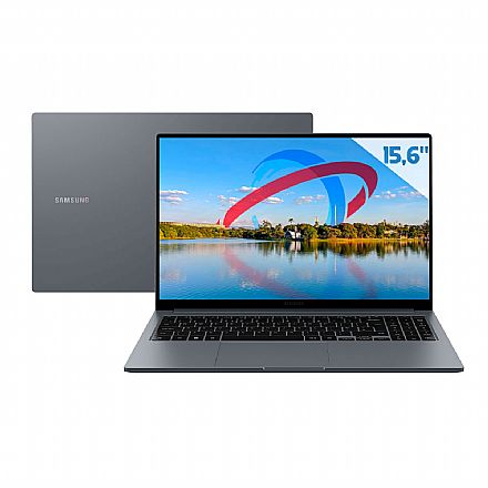 Notebook - Notebook Samsung Galaxy Book4 - Intel i3 1315U, RAM 8GB, SSD 256GB, Tela 15.6" Full HD, Rede RJ45, Windows 11 - 750XGJ-KG5BR