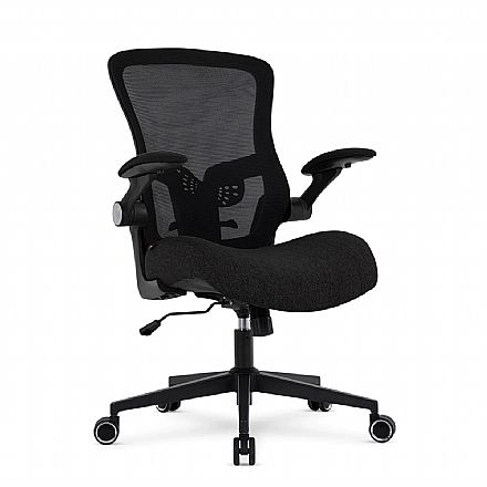 Cadeiras - Cadeira de Escritório DT3 Vita Super - Ergonômica - Assento Anatômico - Suporte Lombar - Encosto Reclinável - Preta - 14245-6