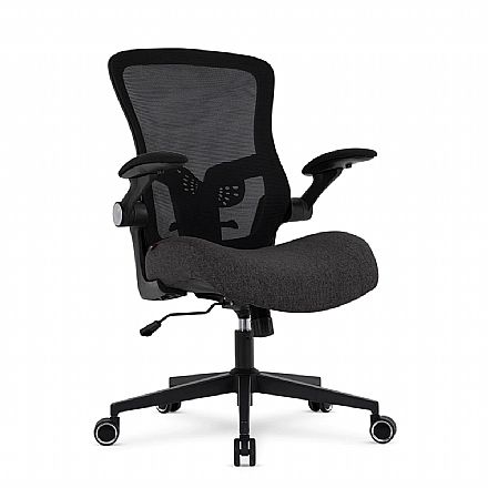 Cadeiras - Cadeira de Escritório DT3 Vita Super - Ergonômica - Assento Anatômico - Suporte Lombar - Encosto Reclinável - Dark Grey - 14245-6