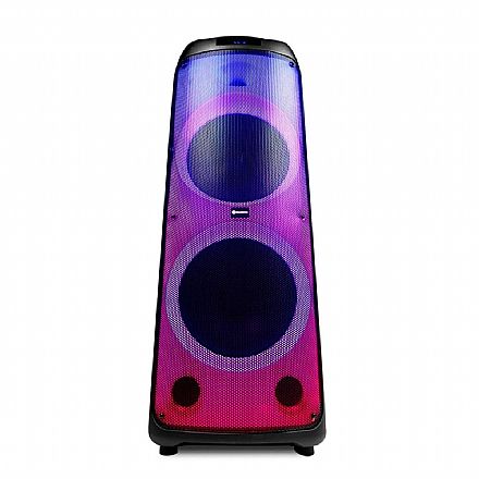 Caixa de Som - Caixa Amplificada EVOKE 2000 - 2000W RMS - Bluetooth, USB e SD - TWS - Entrada para Guitarra e Microfone - Efeitos LED - 63942