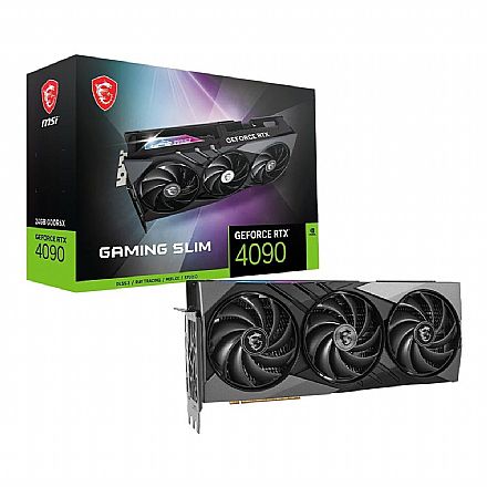 Placa de Vídeo - GeForce RTX 4090 24GB GDDR6X 384bits - MSI Gaming Slim - 912-V510-400