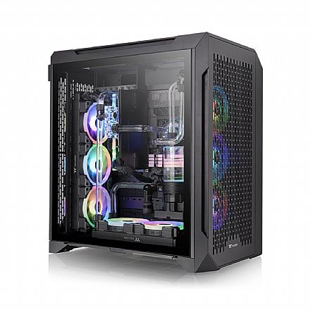 Gabinete - Gabinete Thermaltake CTE C700 Black - Vidro Temperado - Mid Tower E-ATX - CA-1X1-00M6WN-00