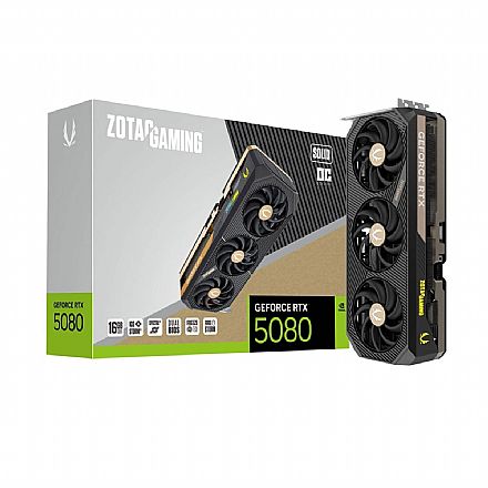 Placa de Vídeo - GeForce RTX 5080 16GB GDDR7 256bits - Zotac Gaming - Solid OC Edition - DLSS 4 - ZT-B50800J-10P