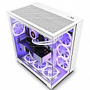 Gabinete Gamer Aquário NZXT H9 Flow - Lateral e Frontal em Vidro Temperado - USB 3.2 - 4 Coolers Inclusos - Branco - CM-H91FW-01