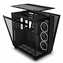 Gabinete Gamer Aquário NZXT H9 Elite - Lateral, Topo e Frontal em Vidro Temperado - USB 3.2 - 3 Coolers Inclusos - Preto - CM-H91EB-01