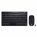 Kit Teclado e Mouse sem Fio Vinik Dynamic Flat Mini DC110 - ABNT2 - 1600dpi - Receptor USB - Preto