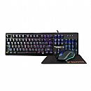 Kit Teclado e Mouse Gamer com Mousepad Gamdias Hermes P1B 3 Em 1 - 3200dpi - RGB - P1B 3-IN-1 COMBO