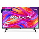 TV 40" AOC Roku 40S5045/78G - Smart TV - Full HD - Wi-Fi - HDMI / USB - Design sem Bordas - Compatível com Casa Inteligente