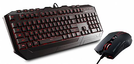 Kit Teclado e Mouse Gamer Cooler Master Devastator - USB - LED Vermelho - ABNT - SGB-3011-KKMF1-BR