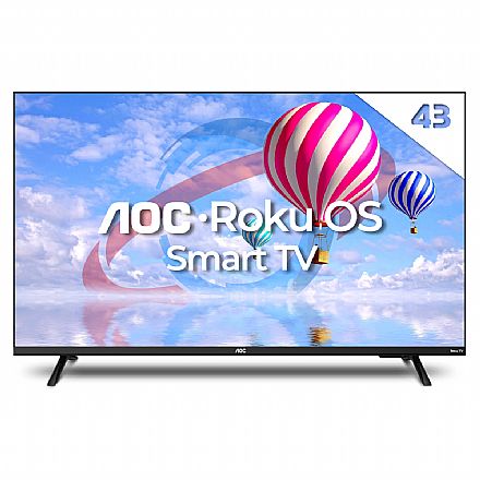 TV 43" AOC Roku 43S5135/78G - Smart TV - Full HD - Wi-Fi - Roku Os - HDMI / USB