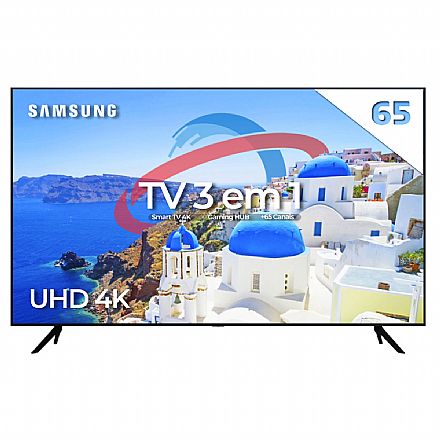 TV 65" Samsung UHD 65CU7700 - Smart TV - 4K Ultra HD - HDR 10+ - Gaming Hub - Wi-Fi e Bluetooth - HDMI / USB